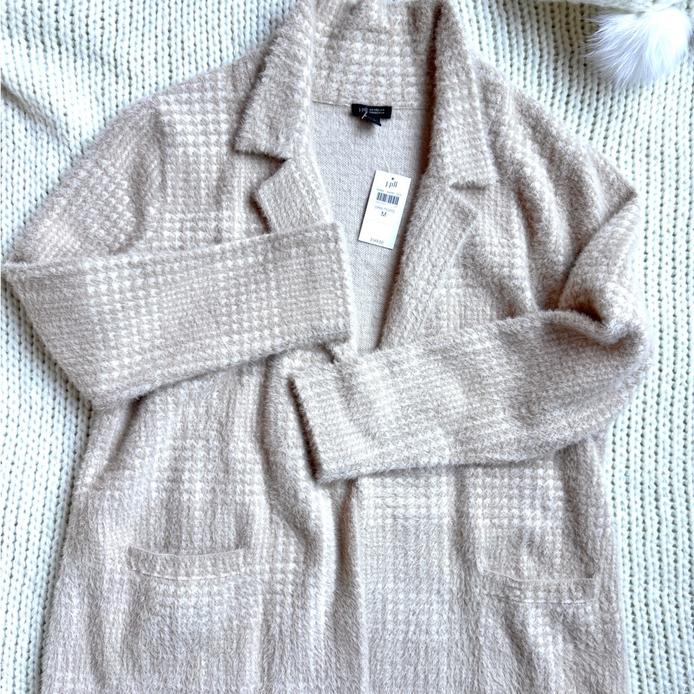 J. Jill BRAND NEW Plaid Wool Blend Coat size Medium